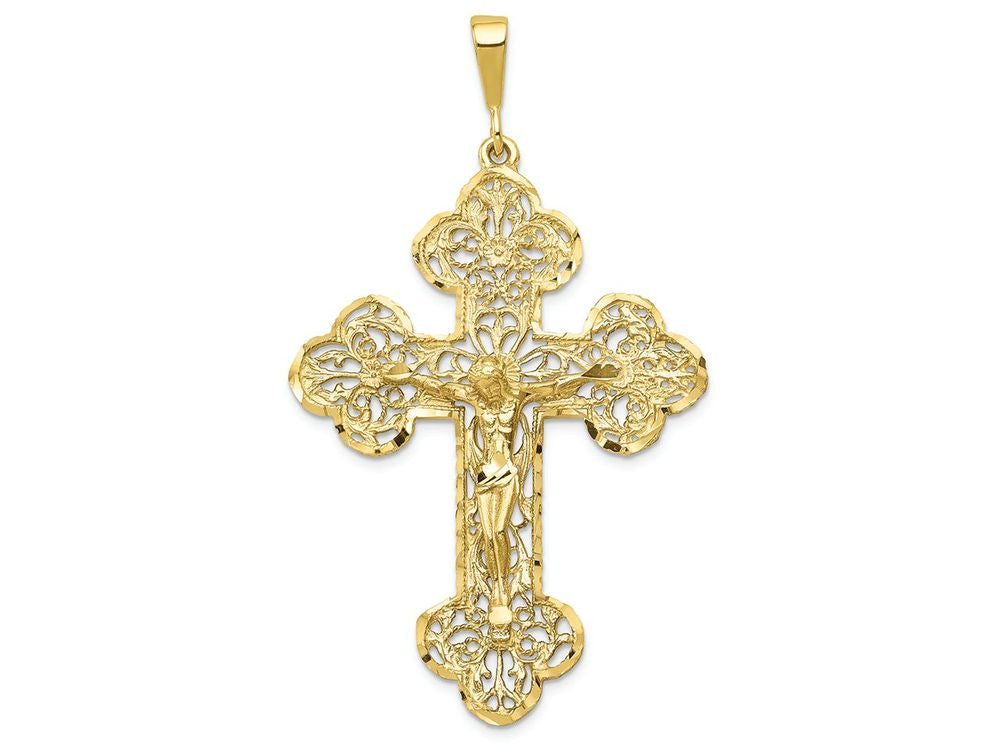 FJC Finejewelers 10k Yellow Gold Crucifix Charm