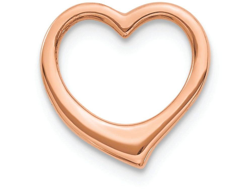 FJC Finejewelers 10k Rose Gold 3d Floating Heart Charm