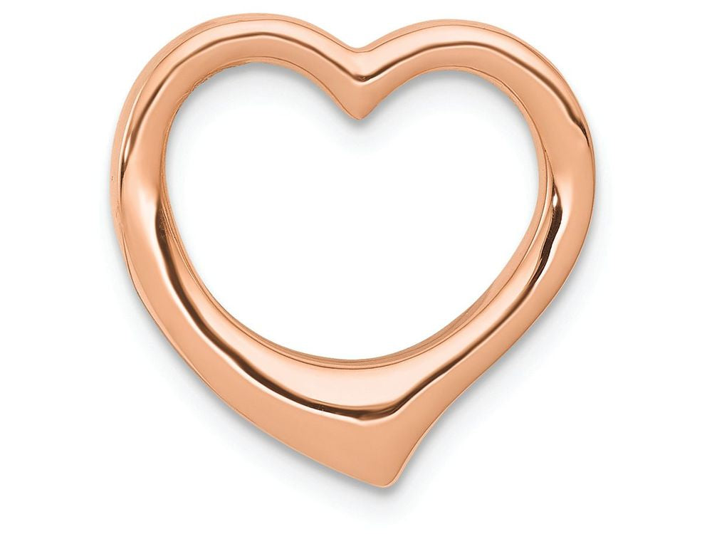 FJC Finejewelers 10k Rose Gold 3d Floating Heart Charm