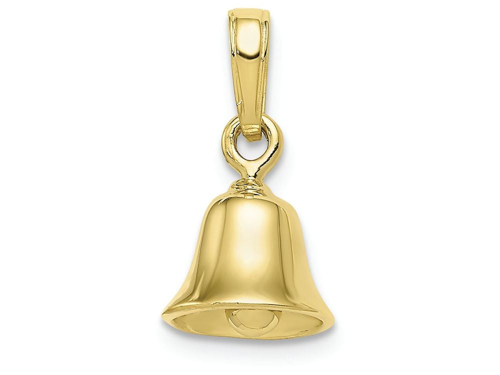 FJC Finejewelers 10k Yellow Gold 3d Moveable Bell Charm