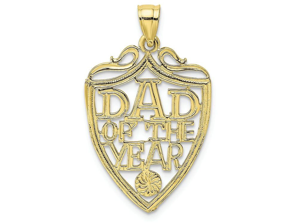 FJC Finejewelers 10k Yellow Gold Dad Of The Year Plaque Charm