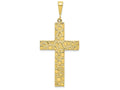 FJC Finejewelers 10k Yellow Gold Polished Nugget Cross Charm