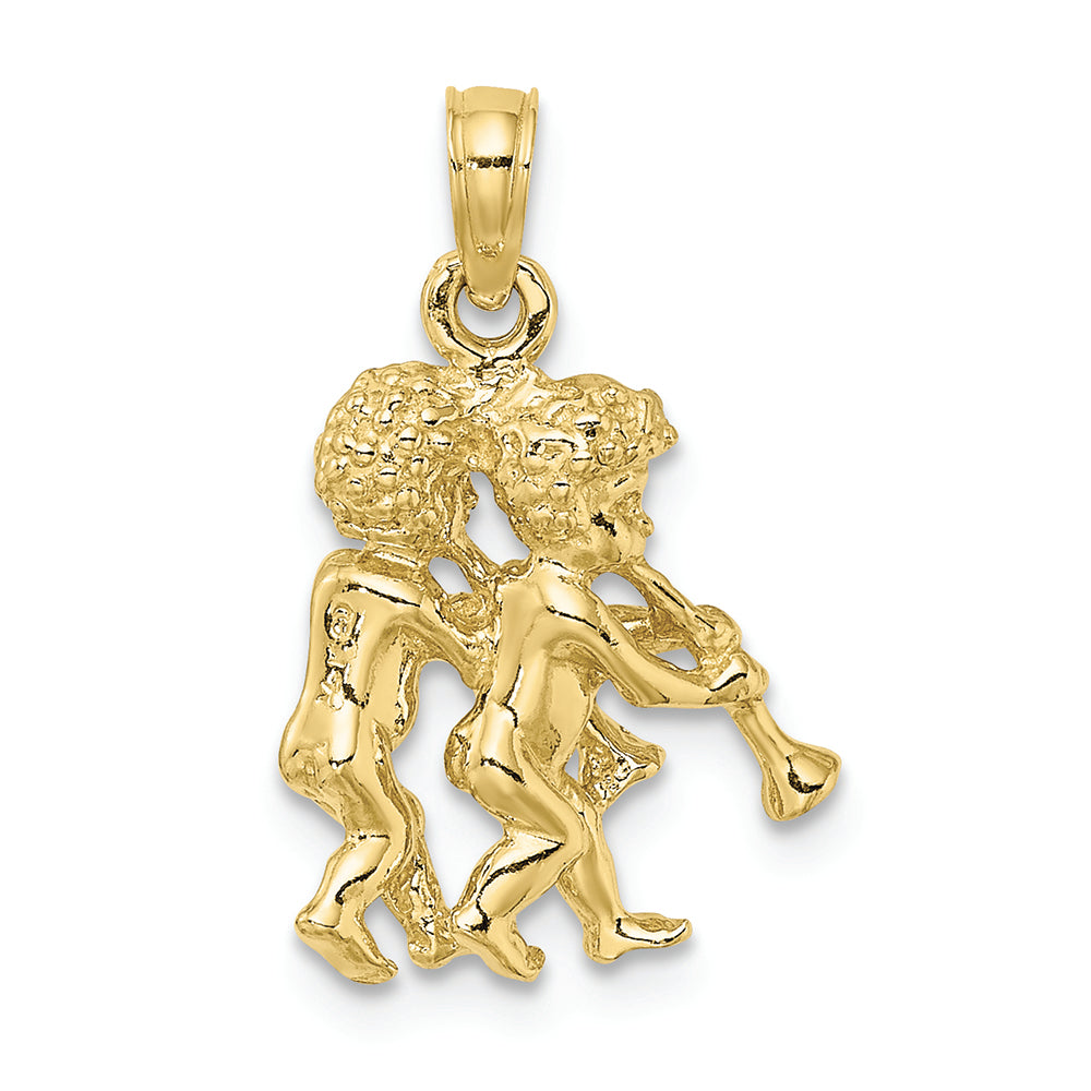 FJC Finejewelers 10k Yellow Gold 3d Gemini Zodiac Charm
