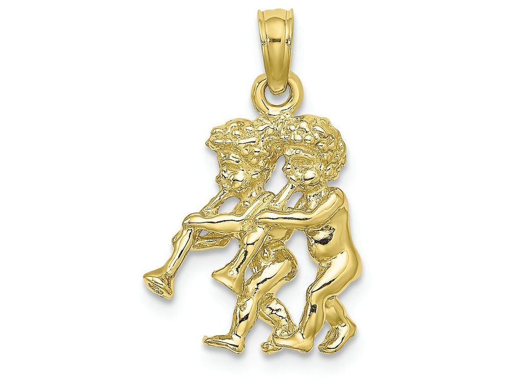 FJC Finejewelers 10k Yellow Gold 3d Gemini Zodiac Charm