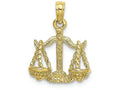 FJC Finejewelers 10k Yellow Gold 3d Libra Zodiac Charm