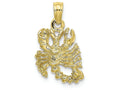FJC Finejewelers 10k Yellow Gold 3d Scorpio Zodiac Charm