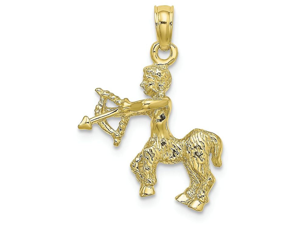 FJC Finejewelers 10k Yellow Gold 3d Sagittarius Zodiac Charm