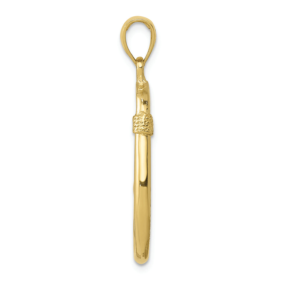 FJC Finejewelers 10k Yellow Gold 3d Fish Hook Charm