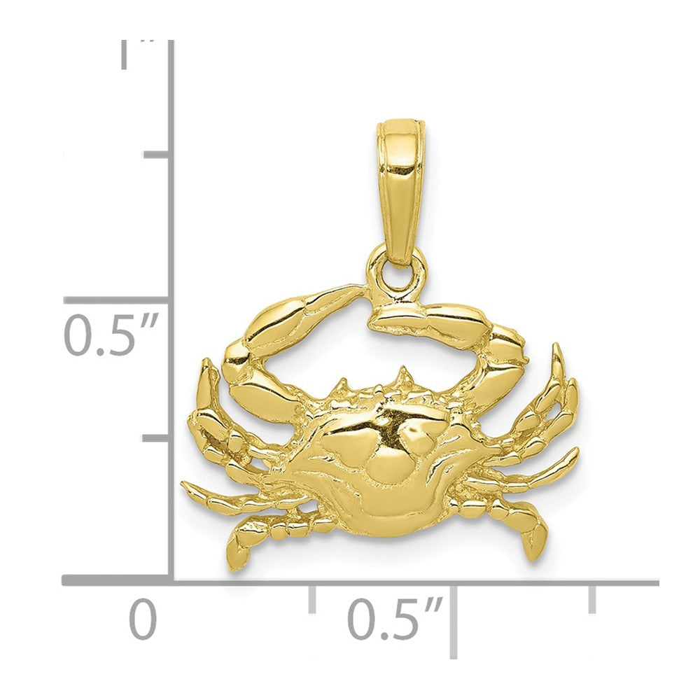 FJC Finejewelers 10k Yellow Gold Blue Crab Charm