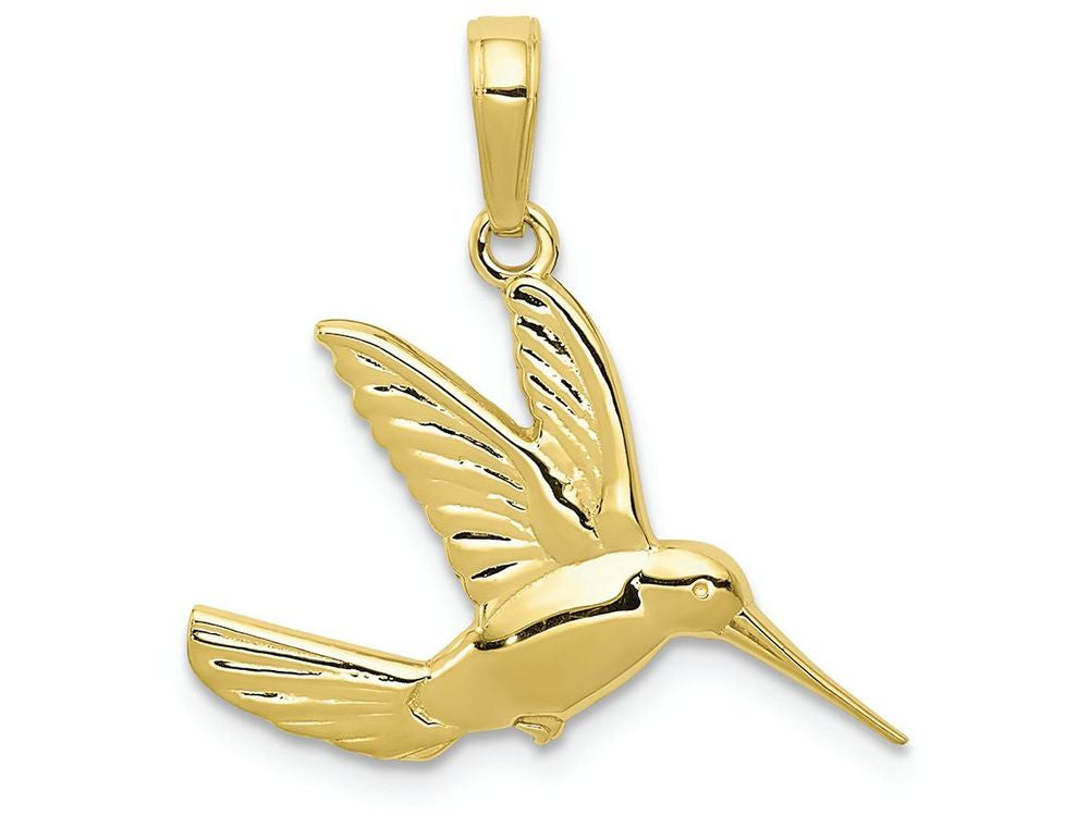 FJC Finejewelers 10k Yellow Gold Hummingbird In Flight Charm