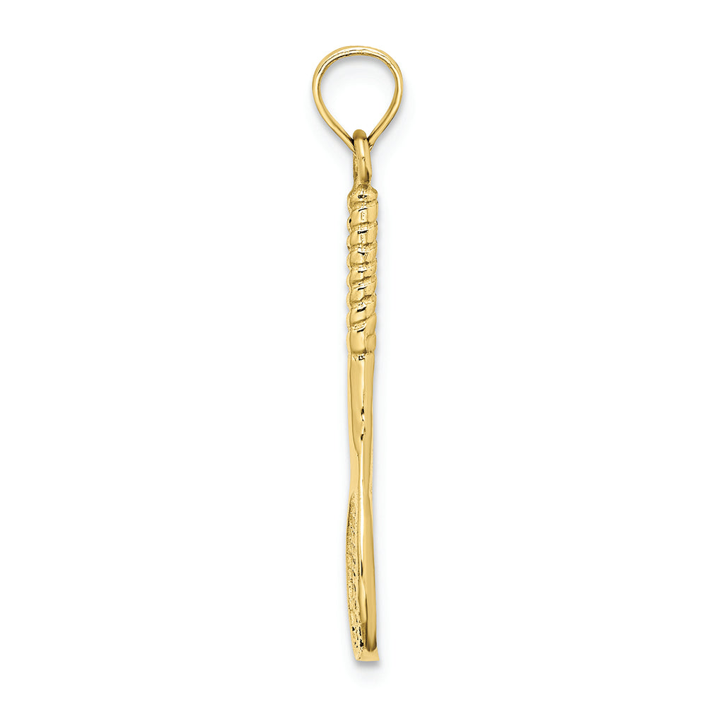 FJC Finejewelers 10k Yellow Gold 3d Tennis Racquet Charm
