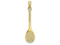 FJC Finejewelers 10k Yellow Gold 3d Tennis Racquet Charm