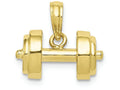 FJC Finejewelers 10k Yellow Gold 3d Single Barbell Charm