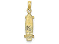 FJC Finejewelers 10k Yellow Gold 3d Skate Board Charm