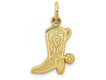 FJC Finejewelers 10k Yellow Gold Solid Polished Cowboy Boot Charm