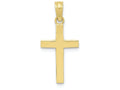 FJC Finejewelers 10k Yellow Gold Beveled Cross with Square Tips Charm