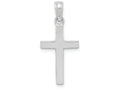 FJC Finejewelers 10k White Gold Beveled Cross with Square Tips Charm