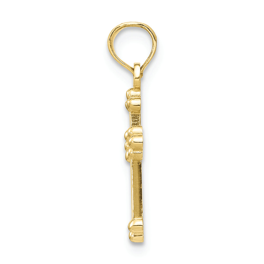 FJC Finejewelers 10k Yellow Gold Budded Cross Charm