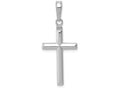 FJC Finejewelers 10k White Gold 3d Beveled Stick Cross Charm
