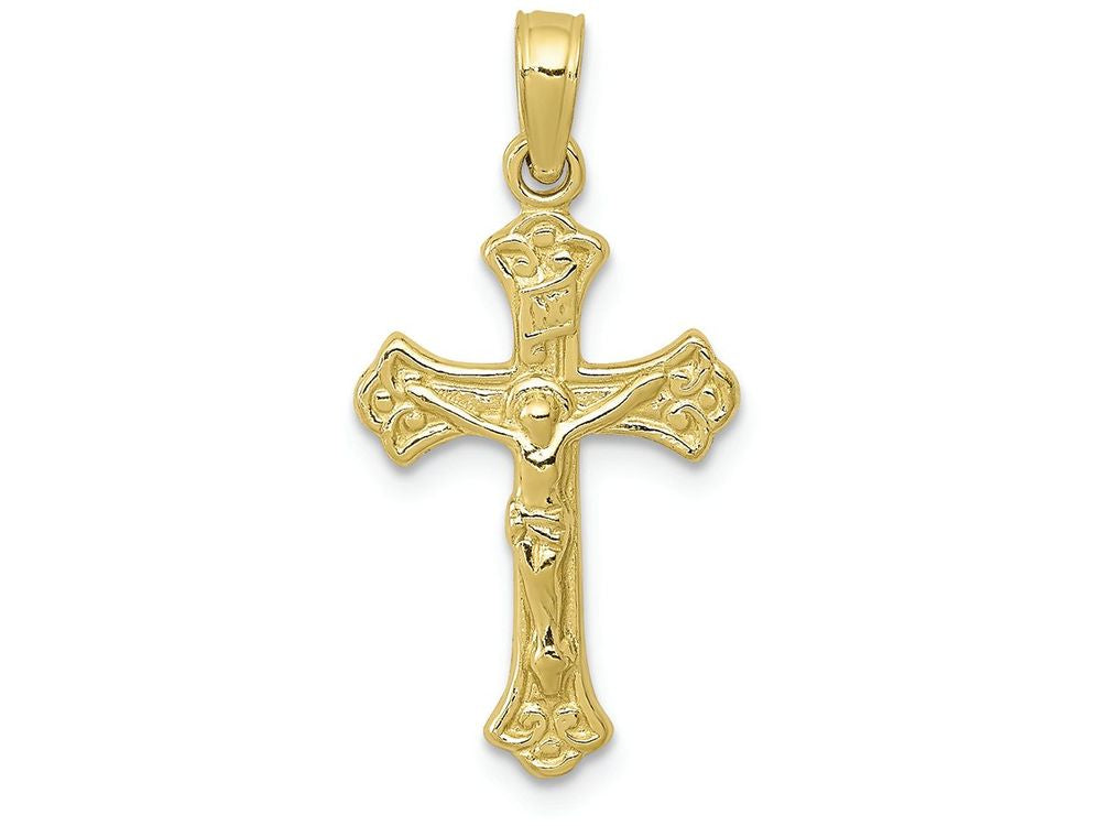 FJC Finejewelers 10k Yellow Gold Inri Crucifix Charm