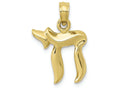 FJC Finejewelers 10k Yellow Gold Jewish Chai (long Life) Charm