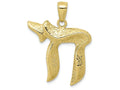 FJC Finejewelers 10k Yellow Gold Jewish Chi (long Life) Charm