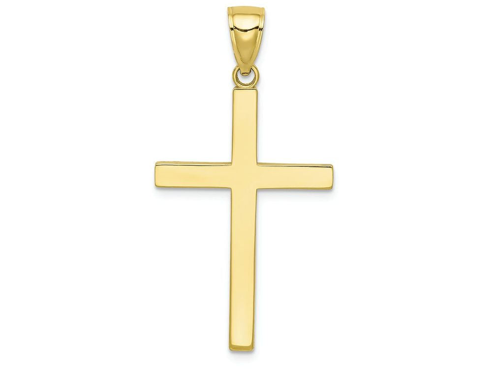 FJC Finejewelers 10k Yellow Gold 3d Stick Cross Charm