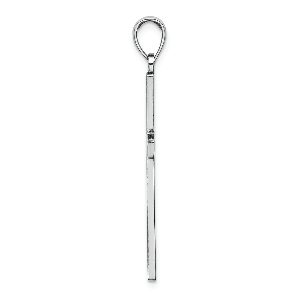 FJC Finejewelers 10k White Gold 3d Stick Cross Charm