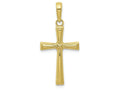 FJC Finejewelers 10k Yellow Gold Bright Cut X Cross Charm
