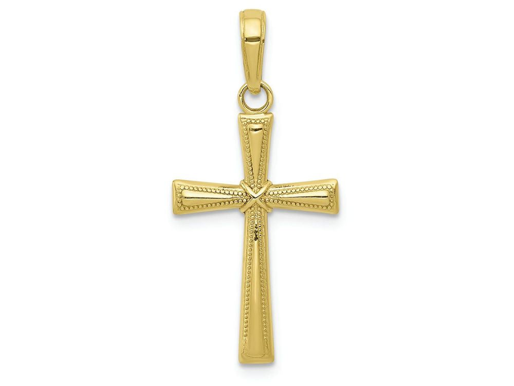 FJC Finejewelers 10k Yellow Gold Bright Cut X Cross Charm