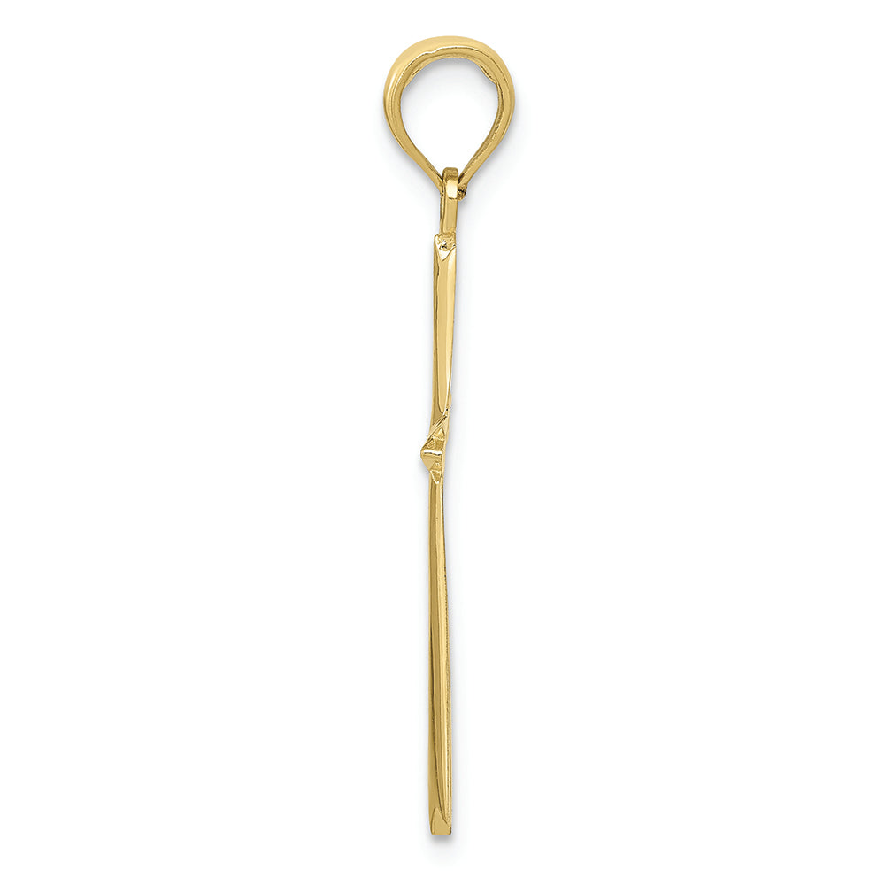 FJC Finejewelers 10k Yellow Gold Cross Spiked Tips Charm