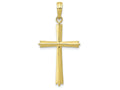 FJC Finejewelers 10k Yellow Gold Cross Spiked Tips Charm