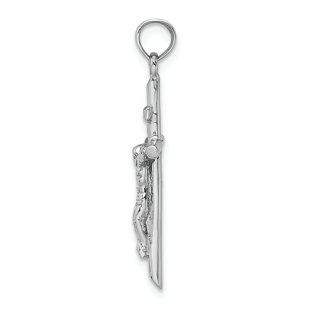 FJC Finejewelers 10k White Gold Stick Style Crucifix Charm