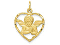 FJC Finejewelers 10k Yellow Gold Angel Heart Charm