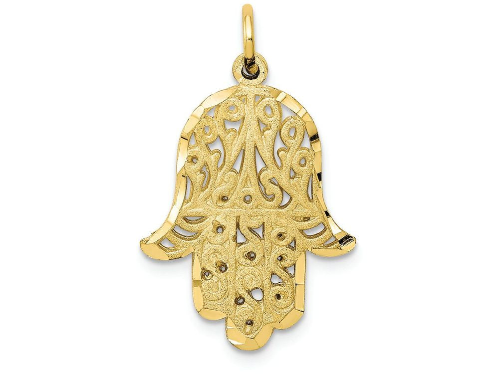 FJC Finejewelers 10k Yellow Gold Filigree Chamseh Charm