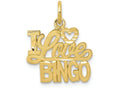 FJC Finejewelers 10k Yellow Gold Talking - I Love Bingo Charm