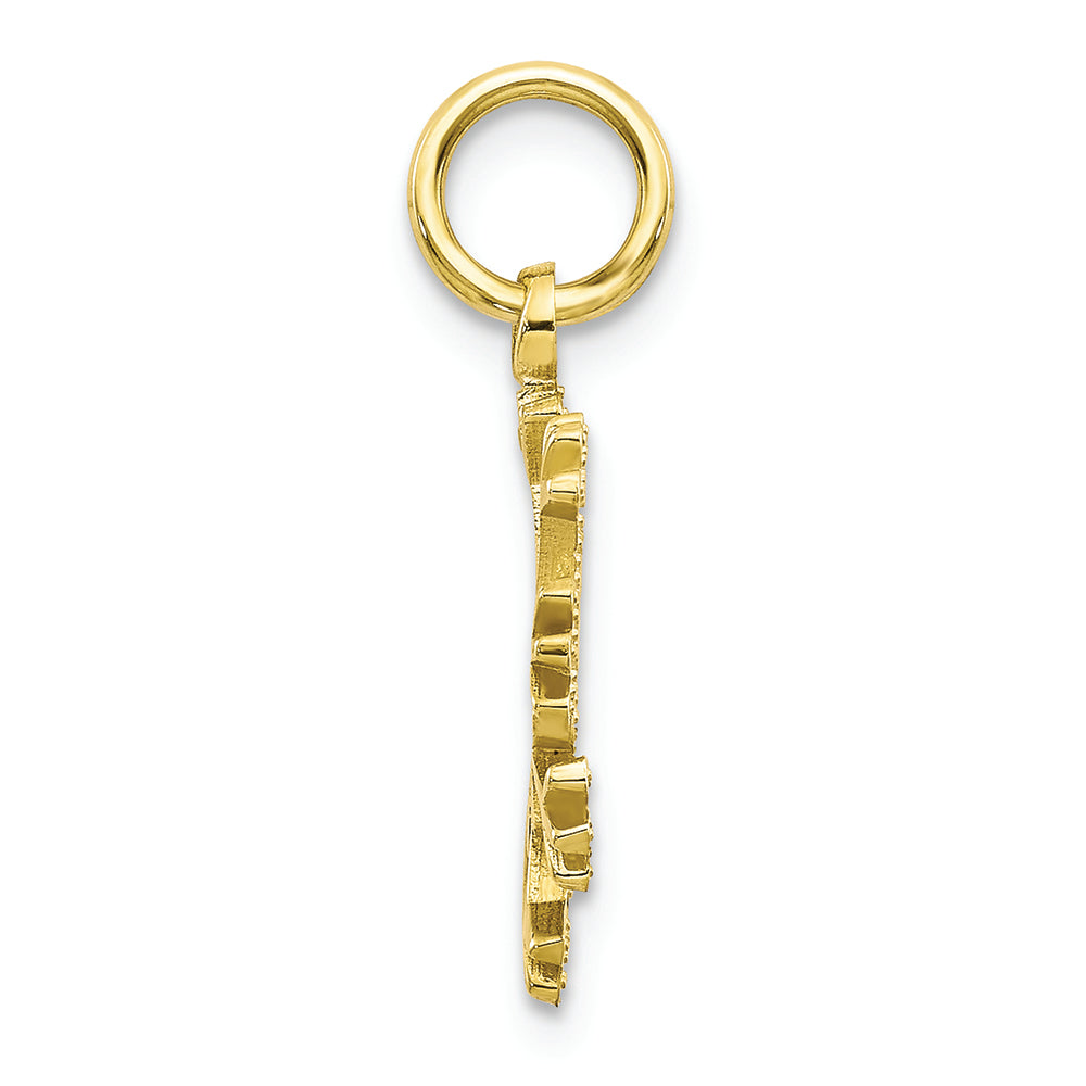 FJC Finejewelers 10k Yellow Gold Solid Polished Snowflake Charm