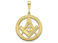 FJC Finejewelers 10k Yellow Gold Solid Masonic Symbol Charm