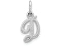 FJC Finejewelers 10k White Gold Initial D Charm