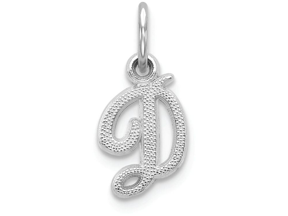 FJC Finejewelers 10k White Gold Initial D Charm