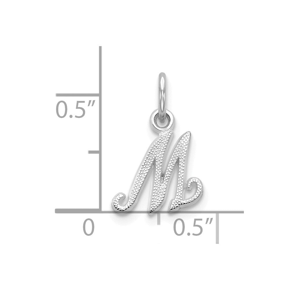 FJC Finejewelers 10k White Gold Initial M Charm