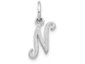 FJC Finejewelers 10k White Gold Initial N Charm