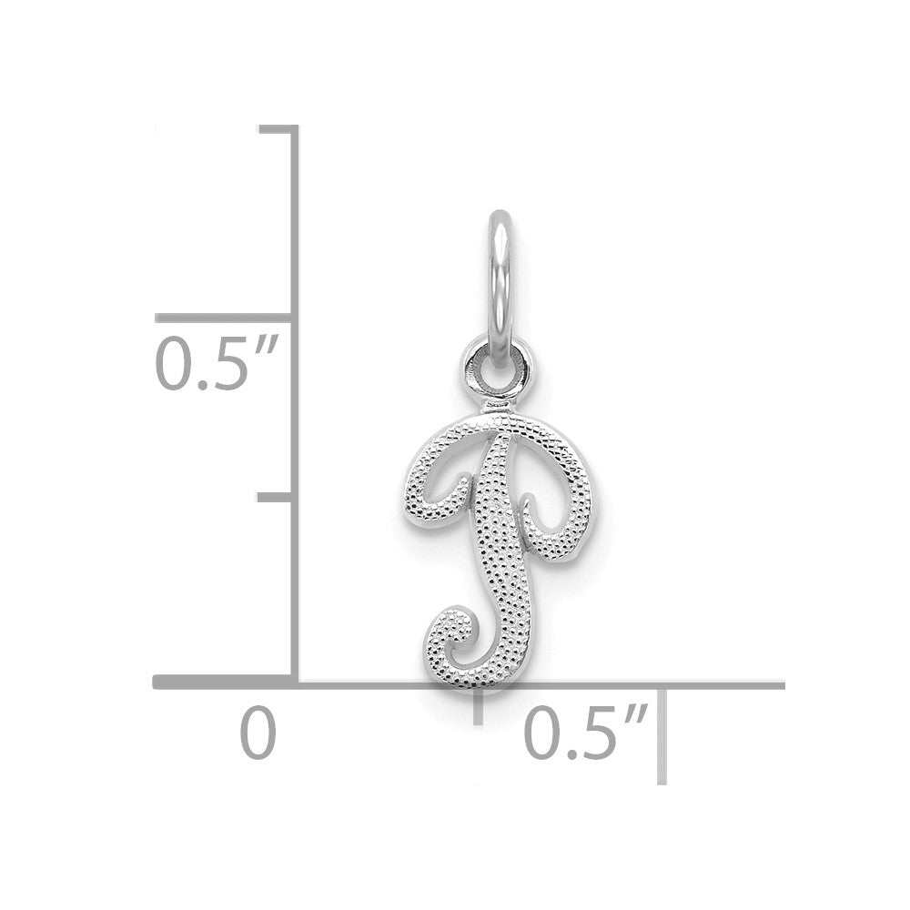 FJC Finejewelers 10k White Gold Initial P Charm