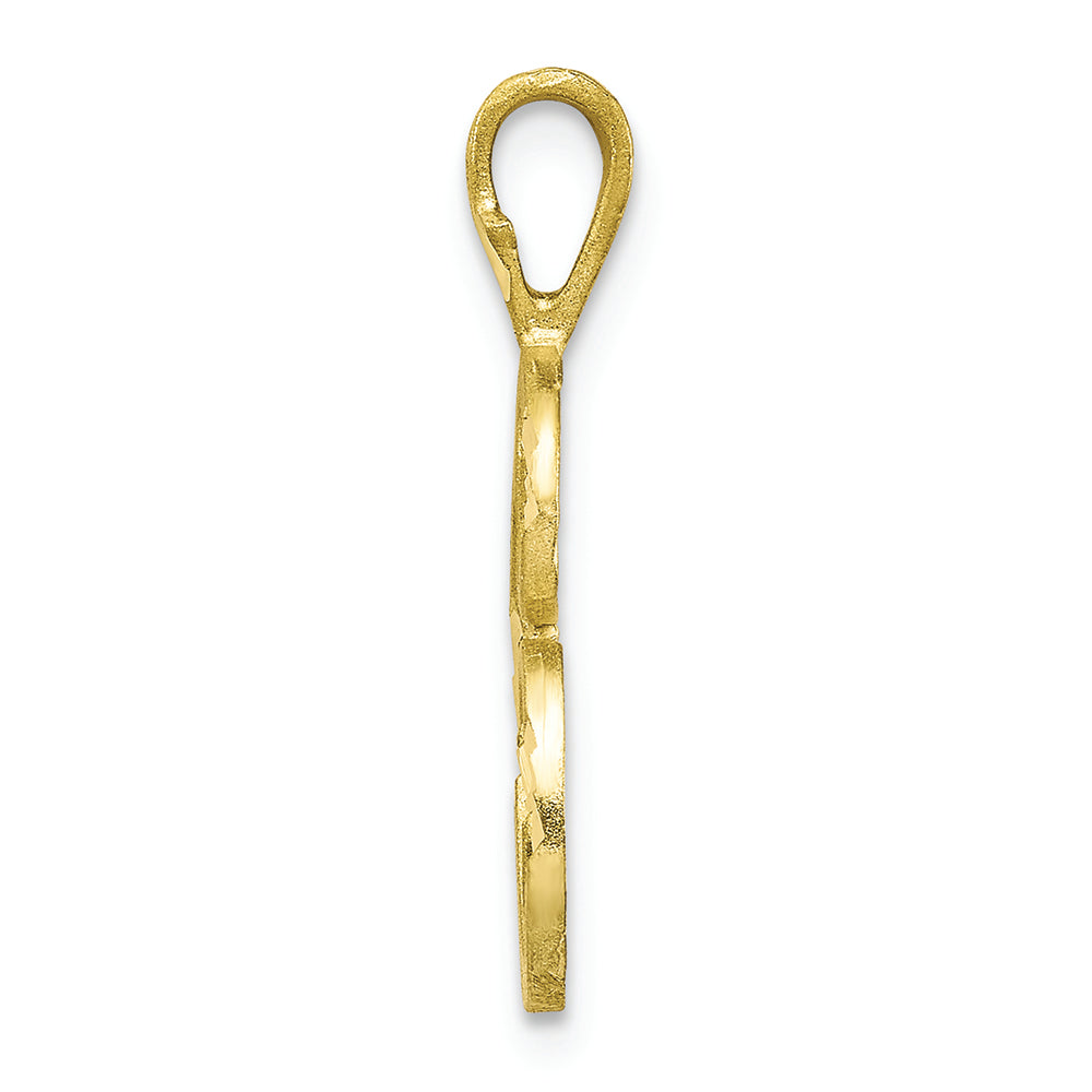 FJC Finejewelers 10k Bright-cut Grooved Initial C Charm