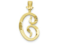 FJC Finejewelers 10k Bright-cut Grooved Initial C Charm