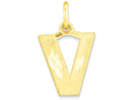 FJC Finejewelers 10k Initial V Charm