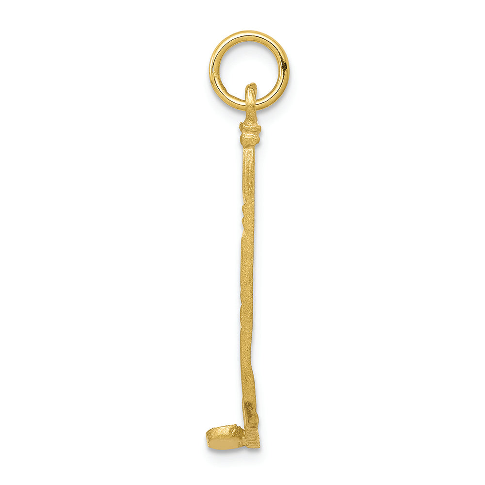 FJC Finejewelers 10k Yellow Gold Hockey Stick Charm