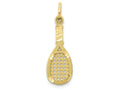 FJC Finejewelers 10k Yellow Gold Solid Racquetball Racquet Charm