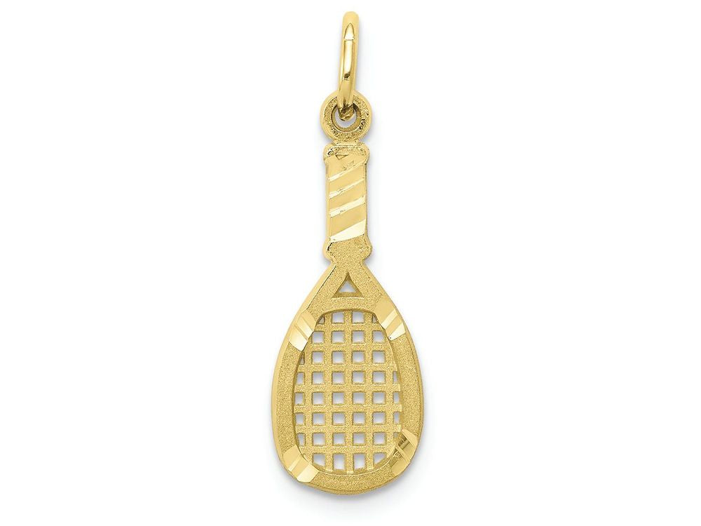 FJC Finejewelers 10k Yellow Gold Solid Racquetball Racquet Charm