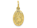 FJC Finejewelers 10k Yellow Gold Solid Satin Polished Saint Christopher Charm